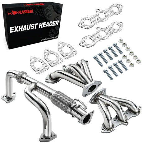 1998-2002 Honda Accord J30 V6 Exhaust Header/ Catback Exhaust w/4.5 Inches Muffler Tip All-In-One Kit Flashark