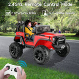 400W 2-Seater Electric Ride-On Jeep for Kids with LED Lights and 24V Battery
