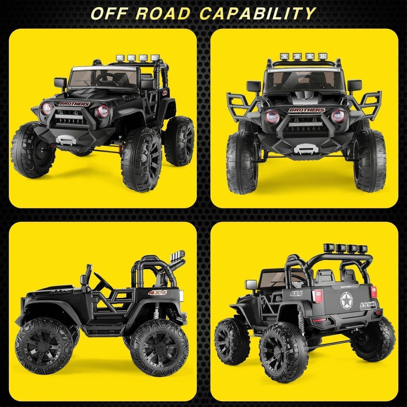 400W 2-Seater Electric Kids Truck with LED Lights and Music - Perfect Gift for Little Adventurers!