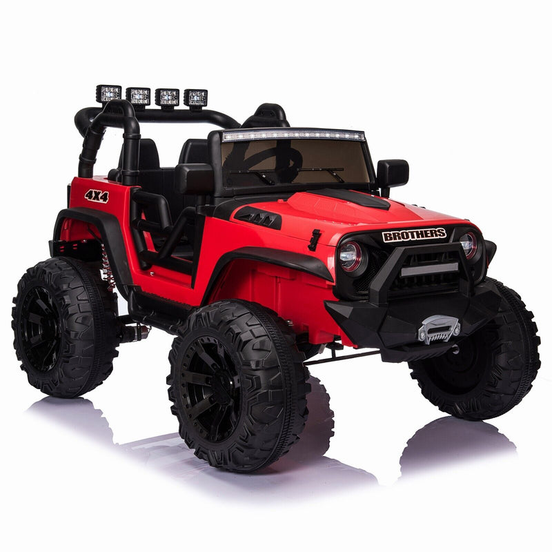 400W Electric Kids Ride On Jeep Truck with Remote Control, MP3 Player, and LED Lights