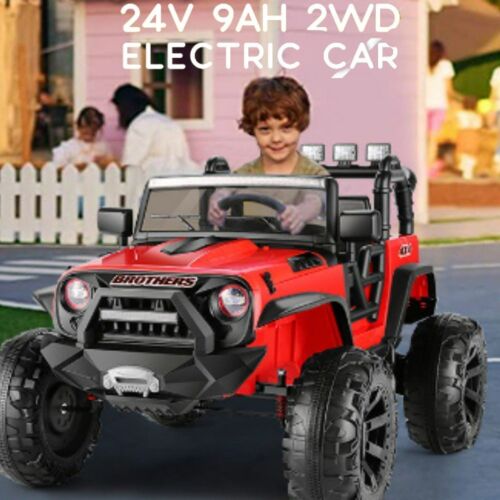 400W 2-Seater Electric Ride-On Truck with LED Lights for Kids (24V)