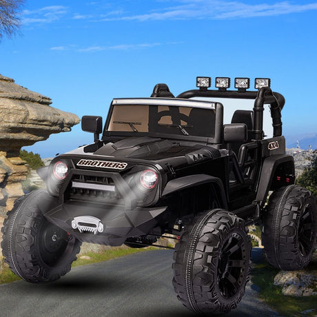 400W 2-Seater Electric Ride-On Jeep for Kids with AUX & USB Ports - 24V US Model