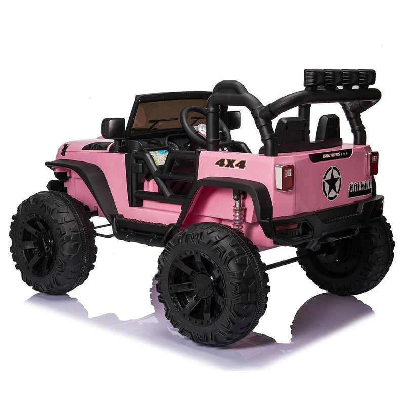 Powerful 2 Seater Kids Ride On Truck with Remote Control and 3 Speeds - 24V, 2x200W Motor, 9AH Battery