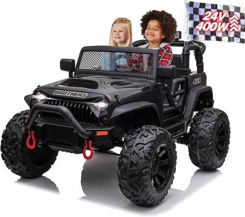 400W 24V 2-Seater Electric Ride-On Truck for Kids with Parent Remote Control and MP3 Player