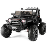 400W Electric 24V Kids Ride on Car with 2 Seats, RC Control, and LED Lights - 14 Large Suspension Wheels