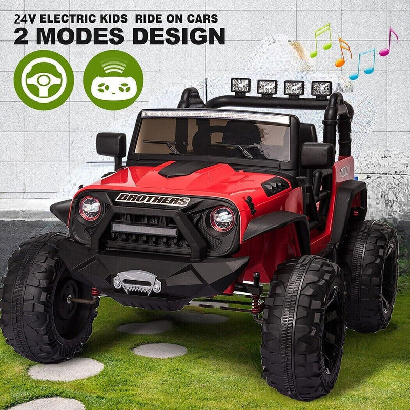 400W Electric Ride-On JEEP for Kids with Remote Control and AUX - 24V 9Ah Battery