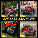 400W Kids Electric Car JEEP with Remote Control - 24V 9Ah Battery - Red
