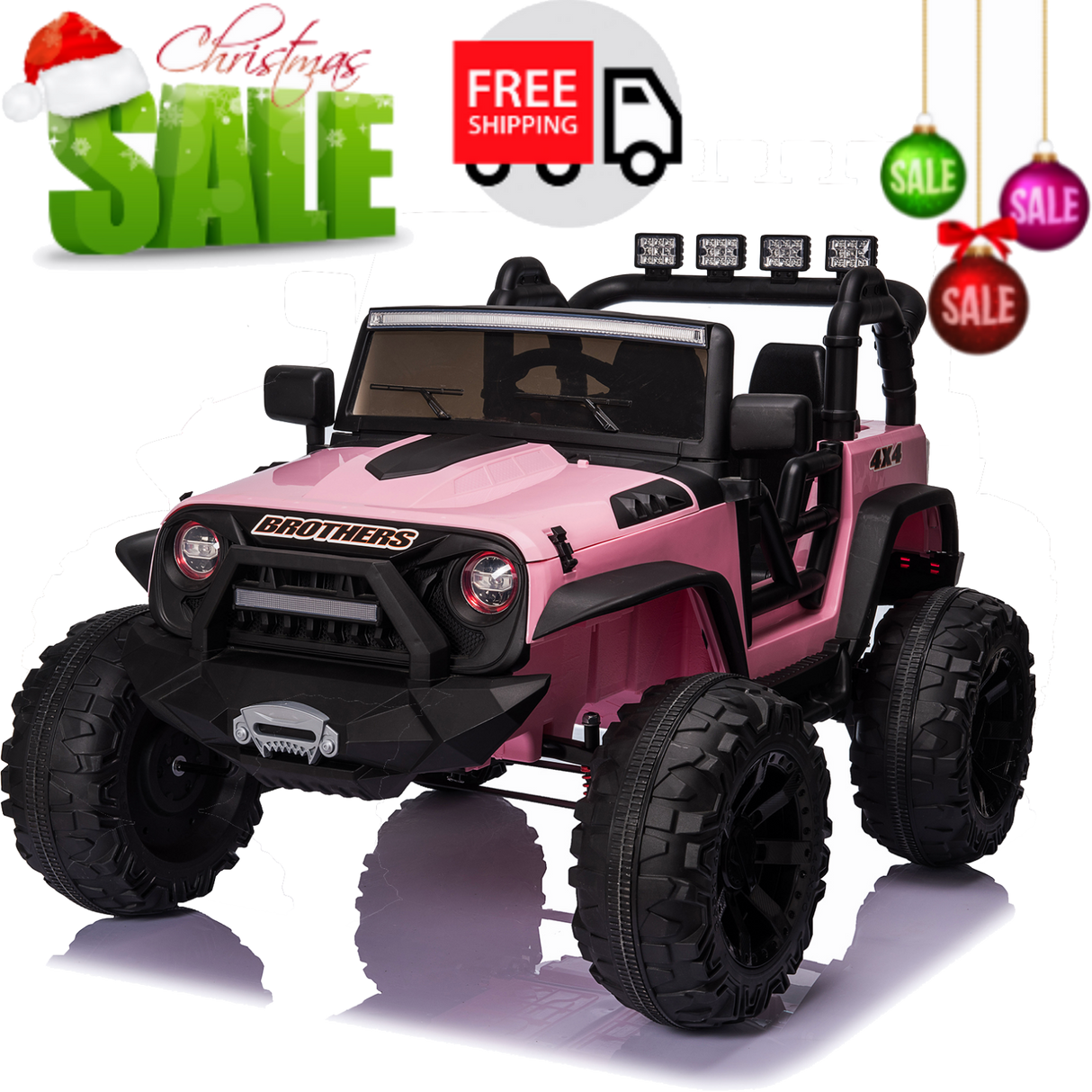 2-Seater 400W Electric Kids Truck with MP3, LED Lights, and Remote Control - 24V Ride-On Car