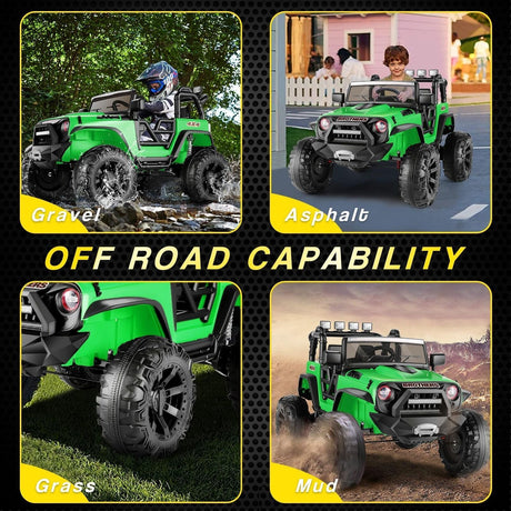 400W Electric 2-Seater Kids Truck with Bluetooth and Remote Control