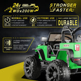 400W Electric Ride On Jeep for Kids with Remote Control, LED Lights, and MP3/USB