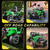 400W Electric Ride On Jeep for Kids with Remote Control, LED Lights, and MP3/USB