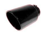 Rolled Angle Cut Exhaust Tip, Black, Bolt On, 4" Inlet, 8" Outlet, 15" Length, Universal ZZ Diesel