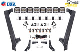 Stage Series Windshield Bracket Kit for 07-18 Jeep JK Wrangler (No Lights)
