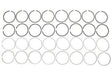 Mahle 41909 Piston Ring Set, 2001-2018 GM 6.6L Duramax Mahle