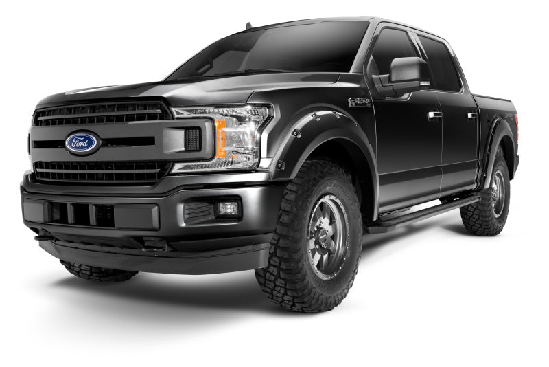 Bushwacker 18-20 Ford F-150 (sauf modèles avec Tech Pkg) Élargisseurs de poche 4 pièces - Agate Black Met