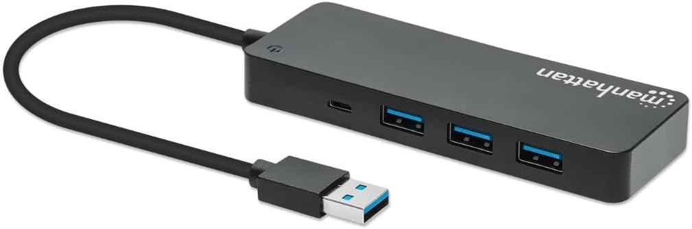 Manhattan 7-Port USB Hub A Male A Female 5Gbps Black TekShack