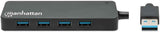 Manhattan 7-Port USB Hub A Male A Female 5Gbps Black TekShack