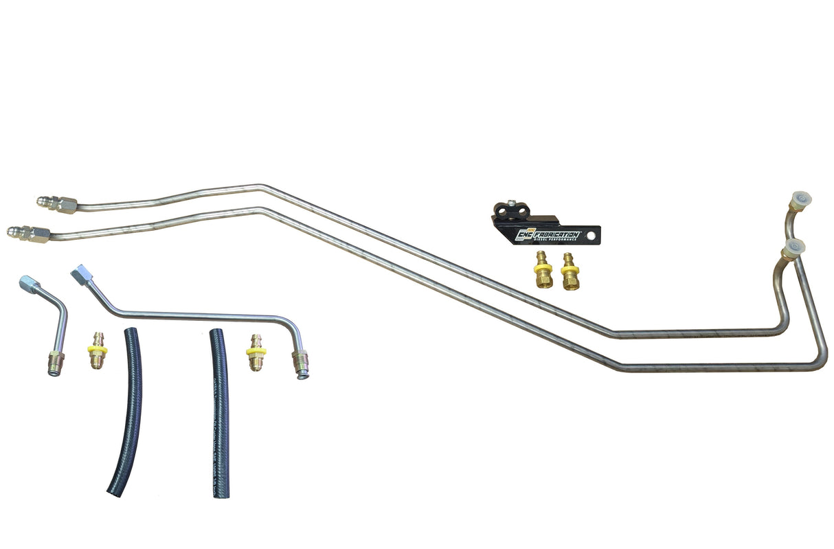 98.5-03 7.3L CNC Fab ZF6 Transmission Cooler Line Kit w/ 3/8" Barbs - 425008 CNC Fabrication, LLC