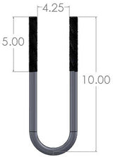U Bolt, 5/8 X 4 1/4 X 10