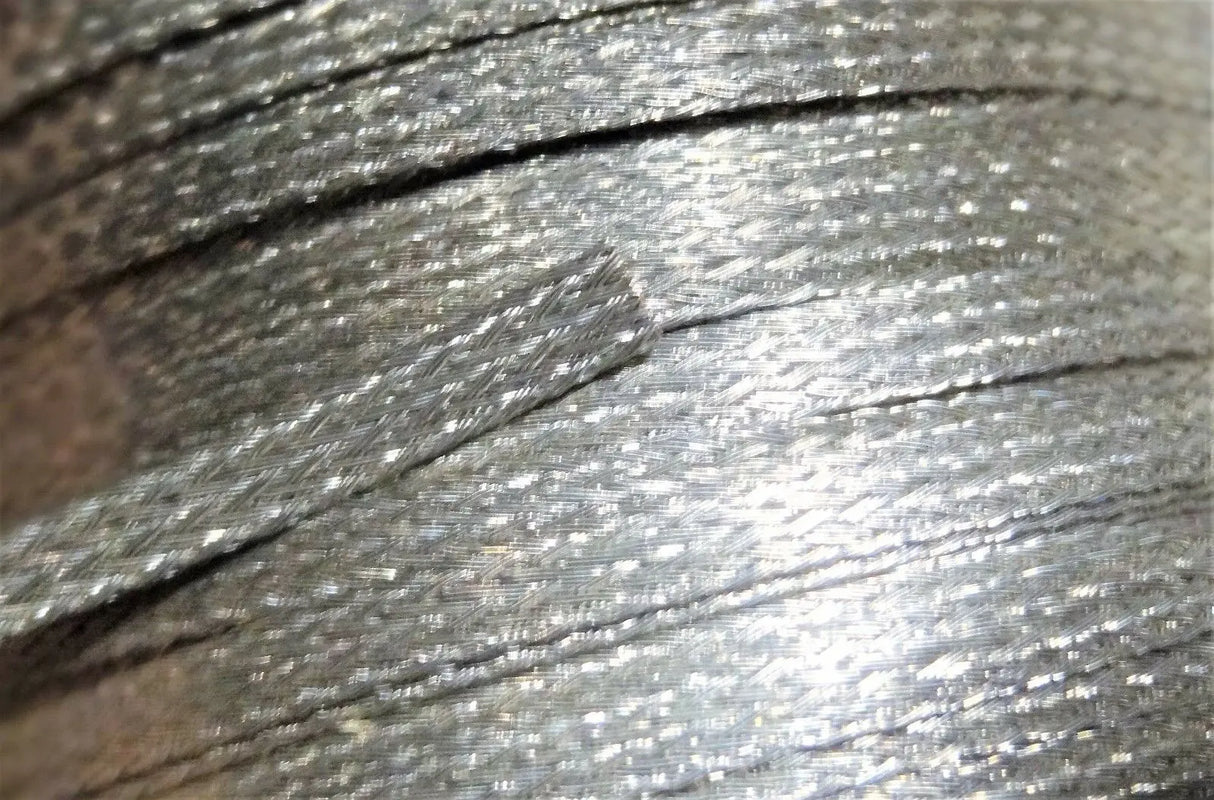 50' Ft Flat Braided Tinned Copper Wire 1/8" Wide Ground Strap USA ACDC