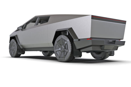 Rally Armor 24-25 Tesla Cybertruck Black UR Mud Flap White Logo