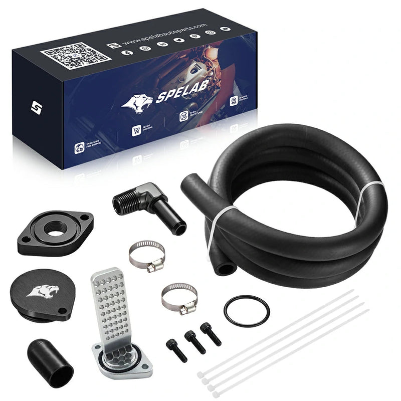 CCV Reroute/Delete Kit 2011-2025 Ford 6.7 Powerstroke F250 F350 F450 w/Catch Can｜SPELAB