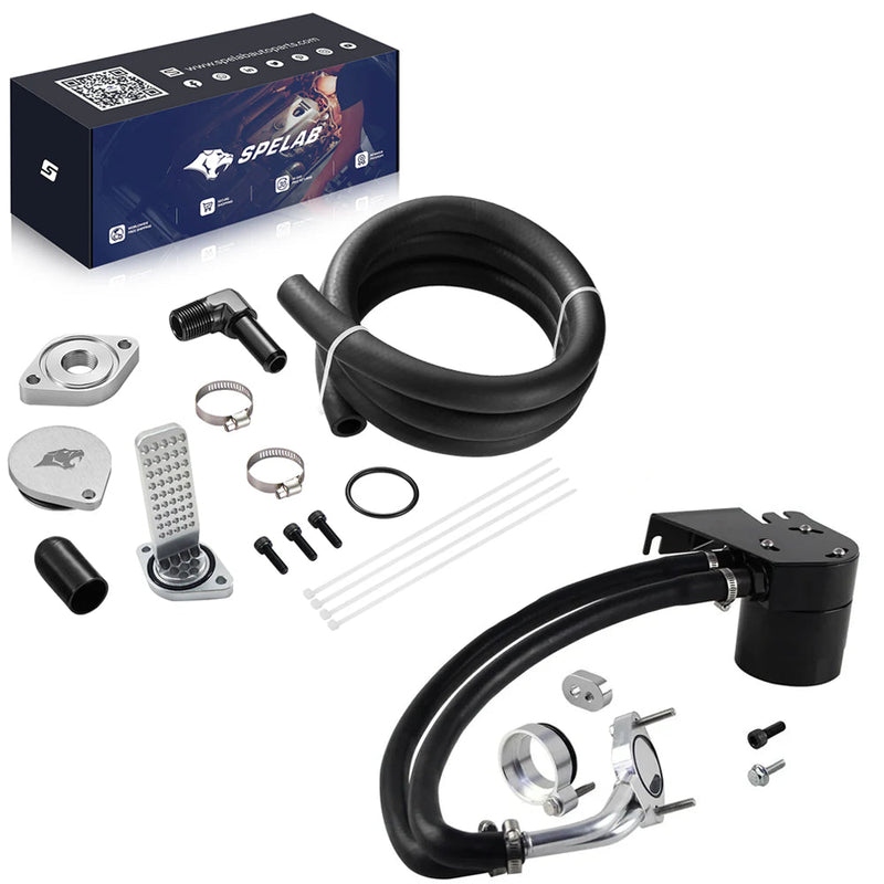 CCV Reroute/Delete Kit 2011-2025 Ford 6.7 Powerstroke F250 F350 F450 w/Catch Can｜SPELAB