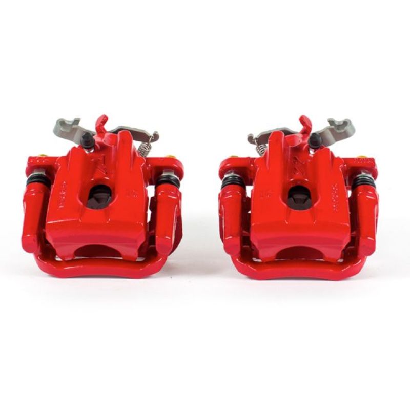 Étriers arrière rouges Power Stop 2016 Scion iM avec supports - Paire