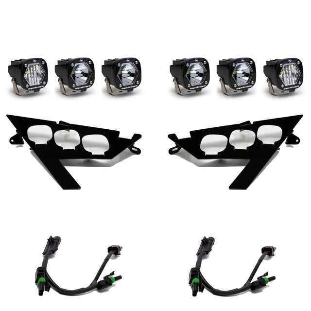 Baja Designs Polaris S1 Triple LED Headlight Kit - Polaris 2020-24 RZR Pro XP; 2024 RZR Pro R/Turbo R Baja Designs
