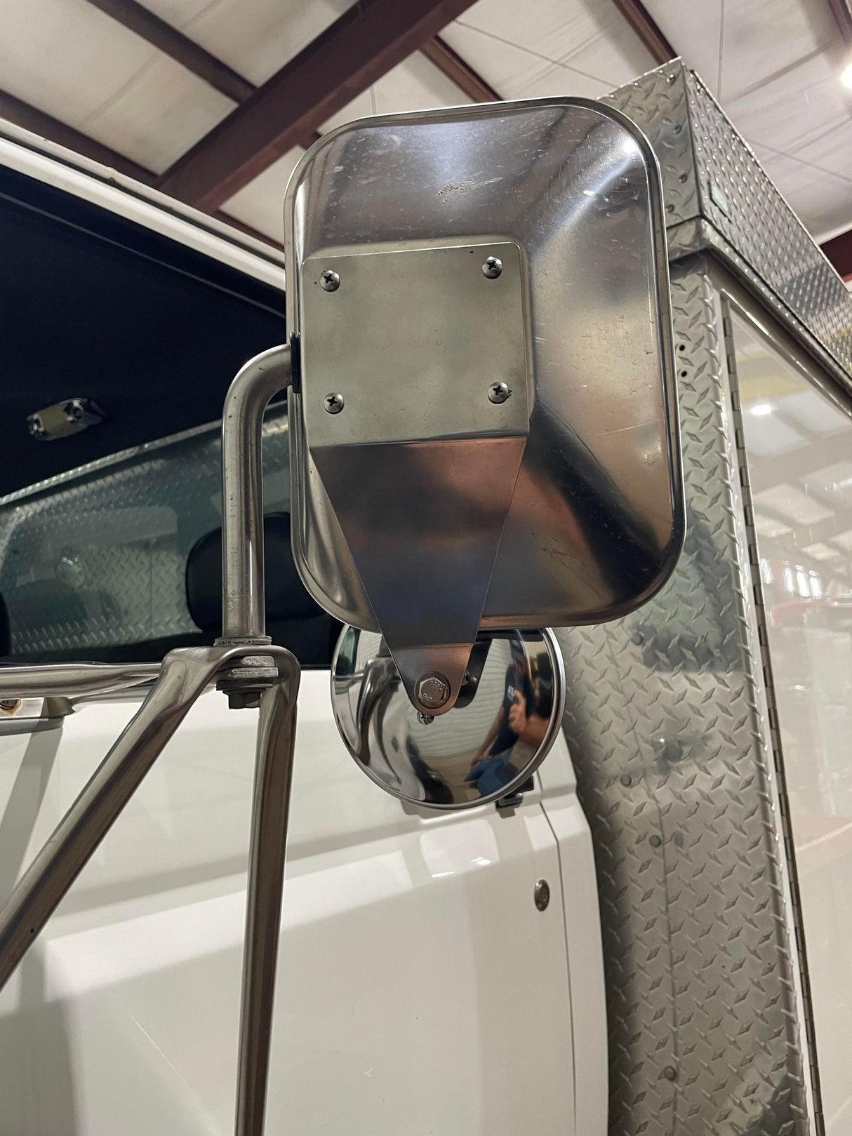 Complete Performance Spot Mirror Bracket - Factory 4 post mirror - 1980-1997 Ford F-Series Complete Performance