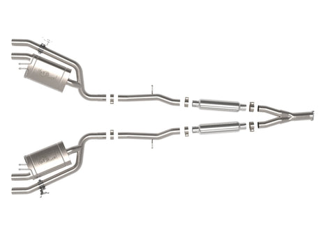 Système d'échappement Cat-Back aFe 22-23 Kia Stinger L4-2.5L Turbo Gemini XV 3 pouces à double 2-1/2 pouces avec découpe