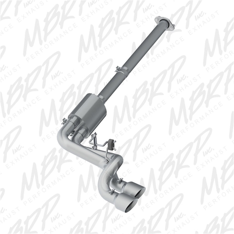 Échappement arrière Cat T409 3 pouces à double sortie pour Ford F150 pré-essieu MBRP 09-14 avec embouts de diamètre extérieur de 4,5 pouces