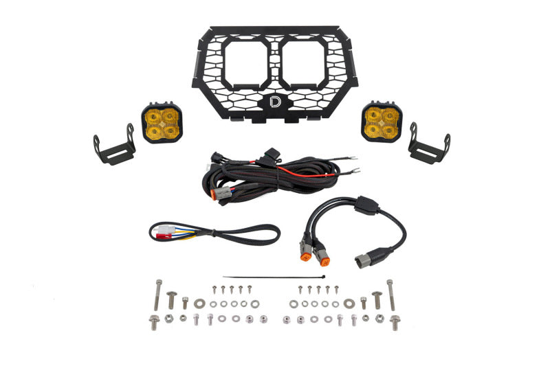 Kit de calandre à LED Stage Series 14-18 Polaris RZR XP de Diode Dynamics - Brouillard jaune professionnel