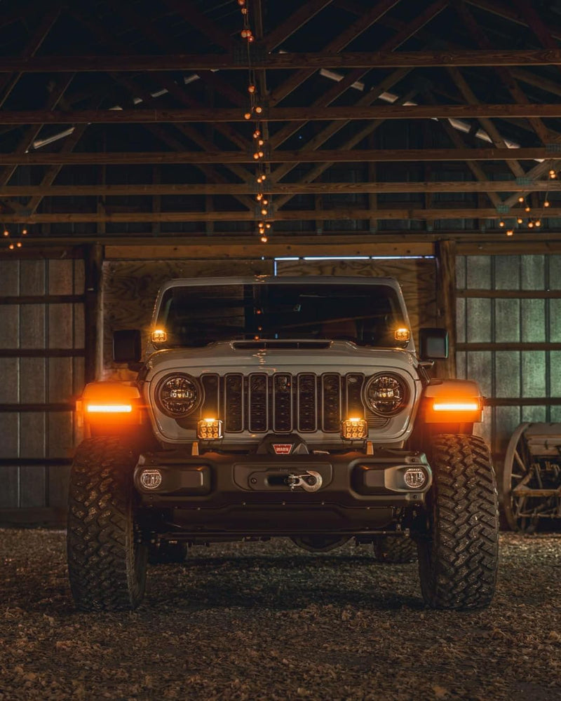 Amber CB30 Pod Bundle With Wiring Harness by GG Lighting