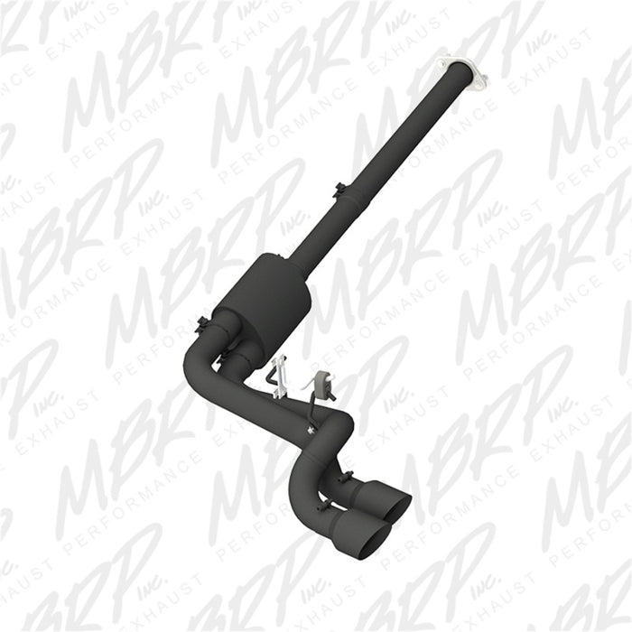 Échappement arrière de catalyseur à revêtement noir MBRP 09-14 Ford F150 pré-essieu 4,5 pouces OD Tips double sortie 3 pouces