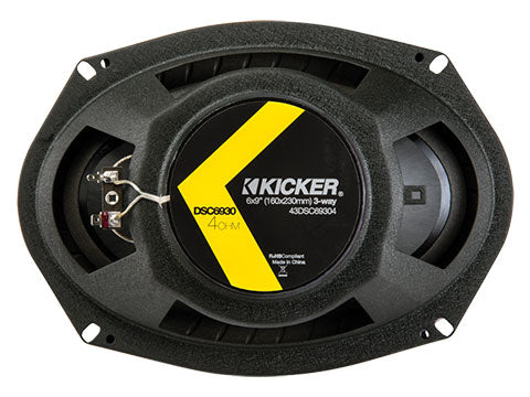 Kicker DSC69304 | 6"x9" 3-Way Coaxial Speakers 4-Ohm (Pair) Kicker
