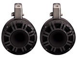 Kicker KMTCXL8 | 8" Marine Wakeboard Tower Speakers w/ RGB Lighting - Black (Pair)
