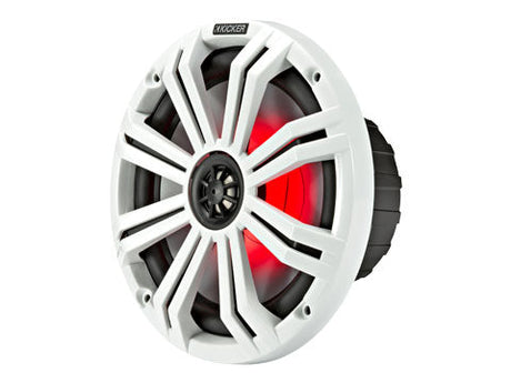 Kicker KM654L 6.5" Marine Coaxial Speakers w/ RGB Lighting (Pair) Kicker