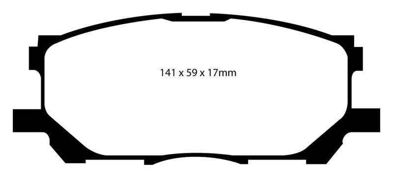 Plaquettes de frein avant EBC 04-07 Lexus RX330 3.3 Yellowstuff