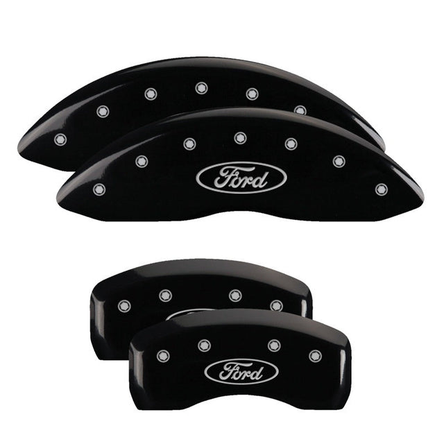MGP 4 Caliper Covers Engraved F&R 21-24 Jeep Grand Cherokee - JEEP - Red w/ Silver Letters MGP