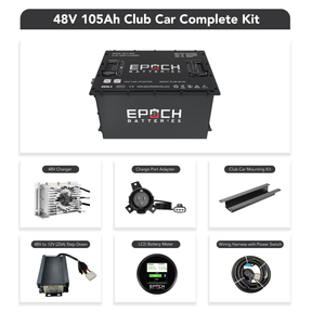 Epoch Batteries 48V 105Ah LiFePO4 Golf Cart Battery Complete Kit