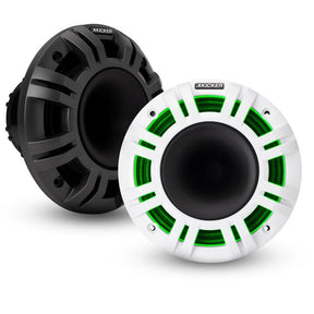 Kicker KMXL65 | 6.5" KMXL Horn RGB-LED Marine Coaxial Speakers 4-Ohm (Pair) Kicker