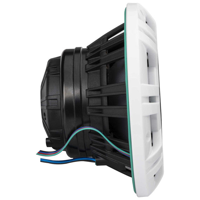 Kicker KMXL8 | 8" KMXL Horn RGB LED Marine Coaxial Speakers 4-Ohm (Pair) Kicker