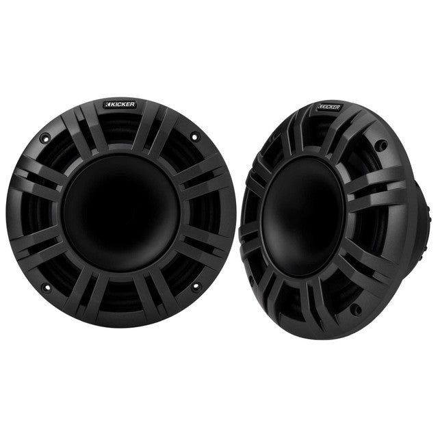 Kicker KMXL8 | 8" KMXL Horn RGB LED Marine Coaxial Speakers 4-Ohm (Pair) Kicker