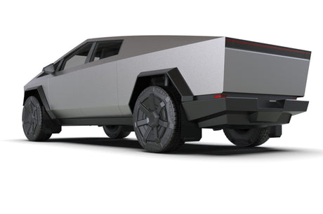 Rally Armor 24-25 Tesla Cybertruck Black UR Mud Flap White Logo