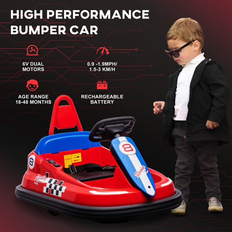 360° Rotating Electric Bumper Car for Kids - Fun Ride On Toy with 6V Battery