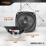 PRV Audio 4MR60-NDY-4 4in Neodymium Midrange Loudspeaker 4 Ohm