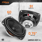 PRV Audio 4MR60-NDY-4 4in Neodymium Midrange Loudspeaker 4 Ohm