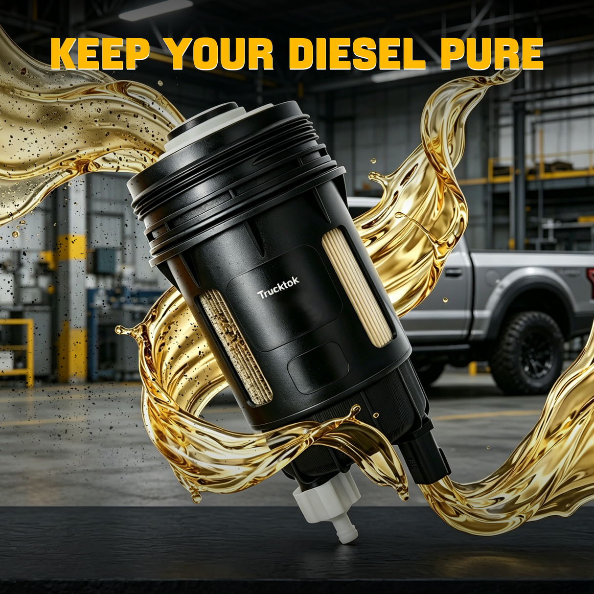 Trucktok 2007-2009 6.7L Dodge Ram Fuel Water Separator Filter Replaces FS43257 TruckTok