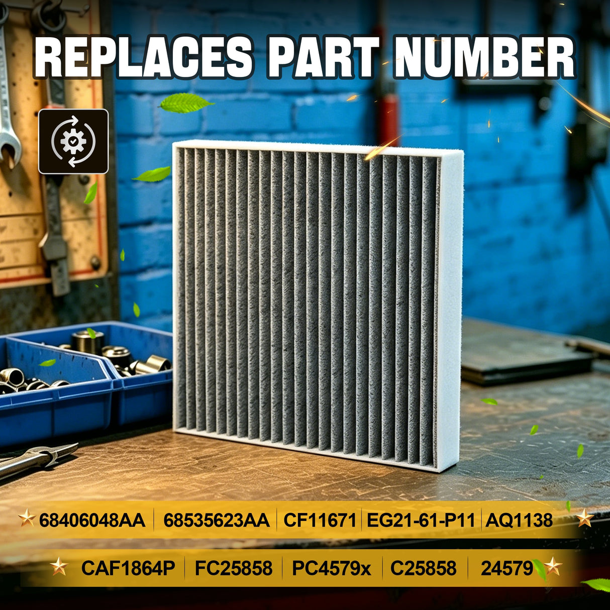 Trucktok 2010-2024 6.7L Dodge Ram Cabin Air Filter Replaces 68406048AA TruckTok